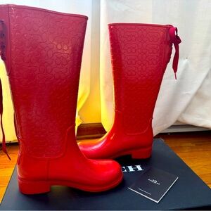 Signature Coach rain boots